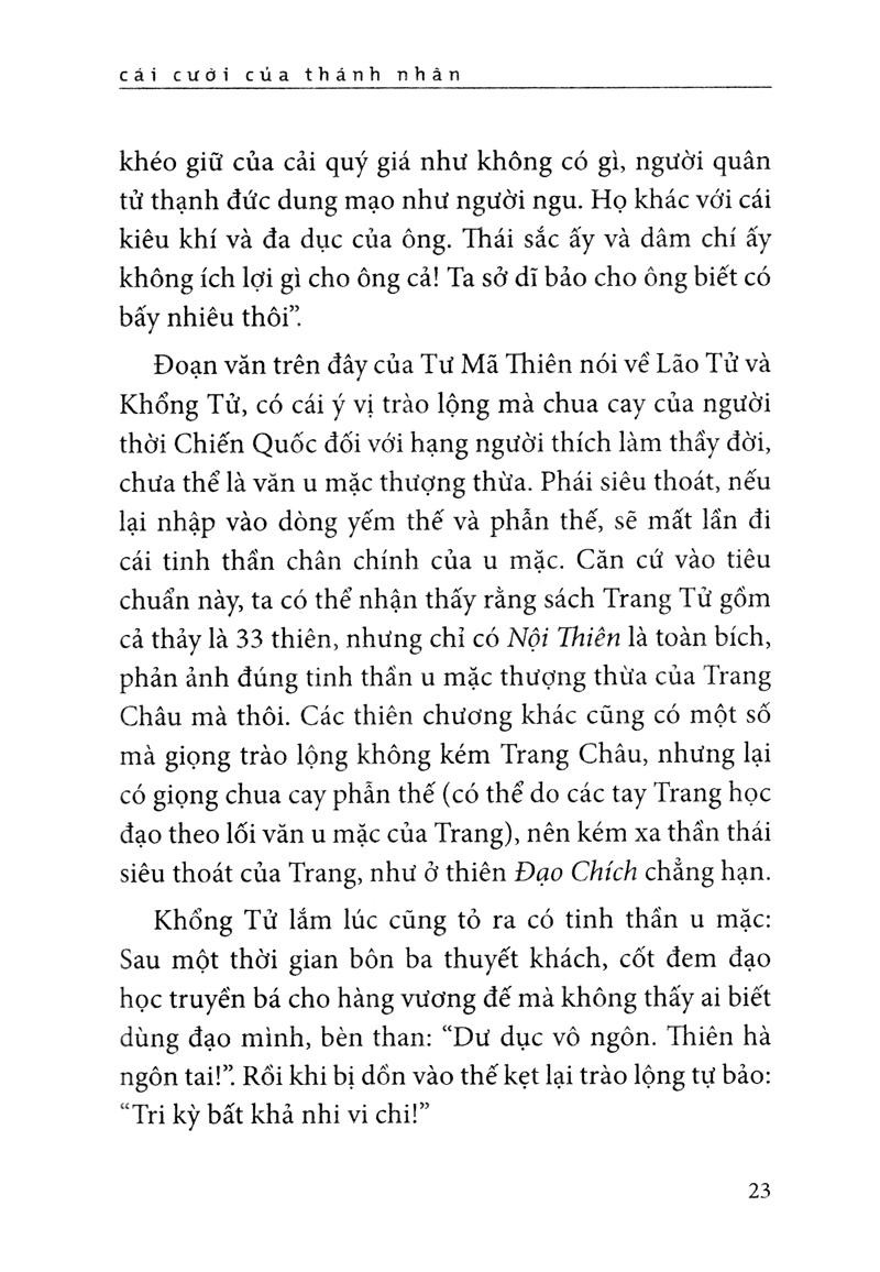 Cái Cười Của Thánh Nhân (Ts Thu Giang)(Tái Bản)