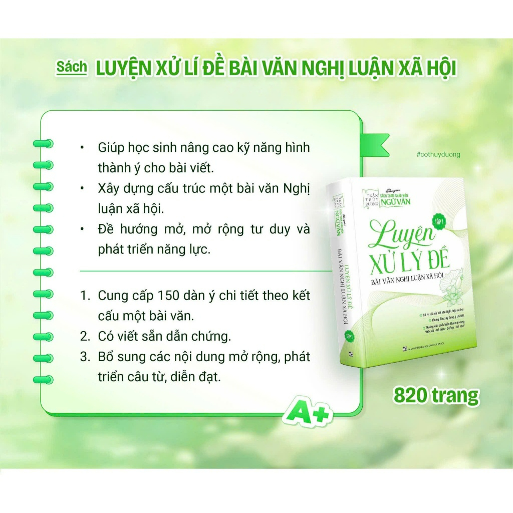 Sách - Luyện Xử Lý Đề Bài Văn Nghị Luận Xã Hội (Tập 1) - Cô Trần Thùy Dương