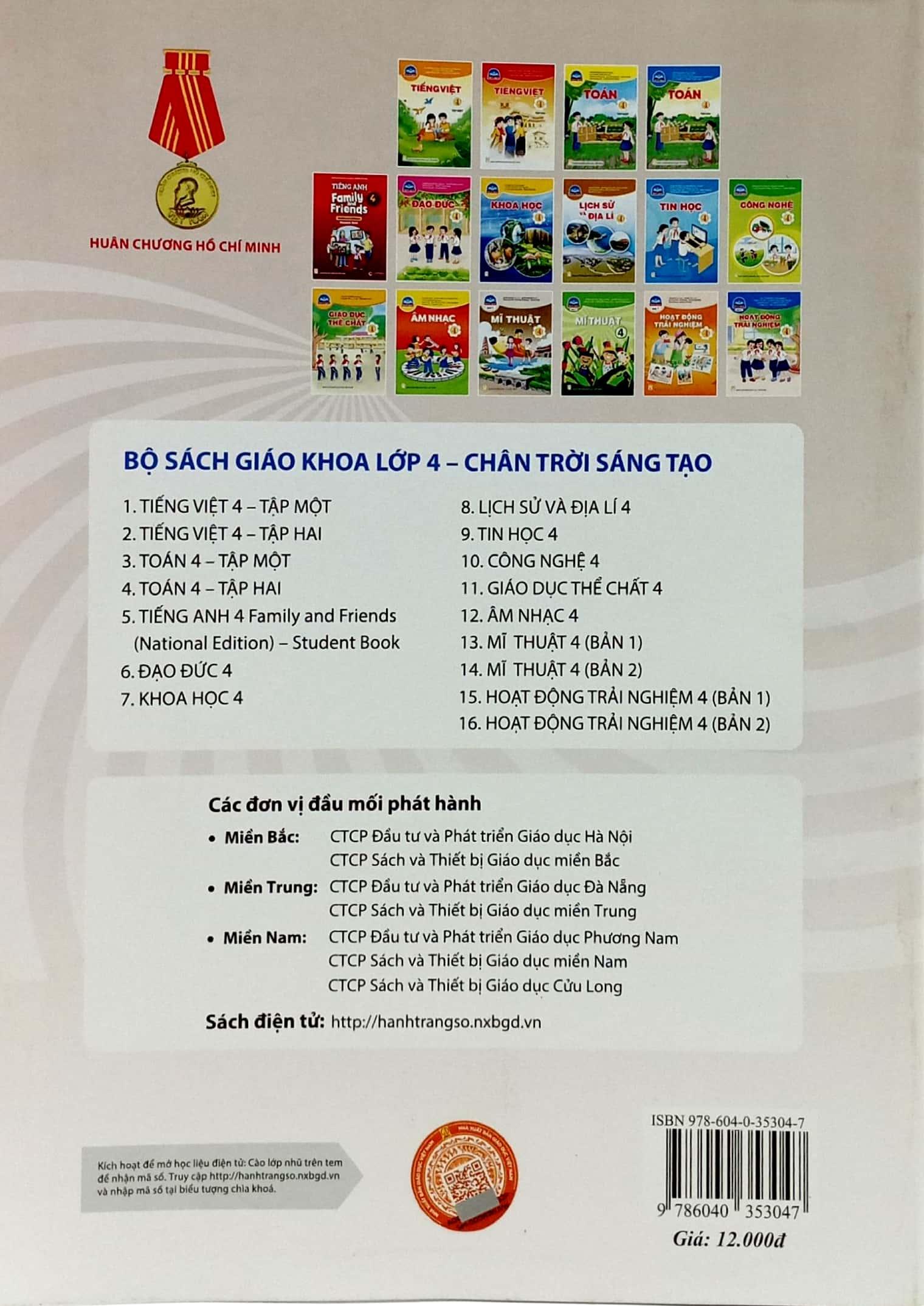 Mĩ Thuật 4 - Bản 1 (Chân Trời Sáng Tạo) (2023)