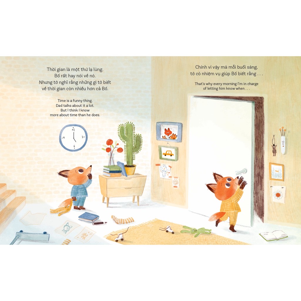 Sách tranh song ngữ - Năm phút nữa thôi (Dành cho bé 3-8 tuổi) - Ehomebooks