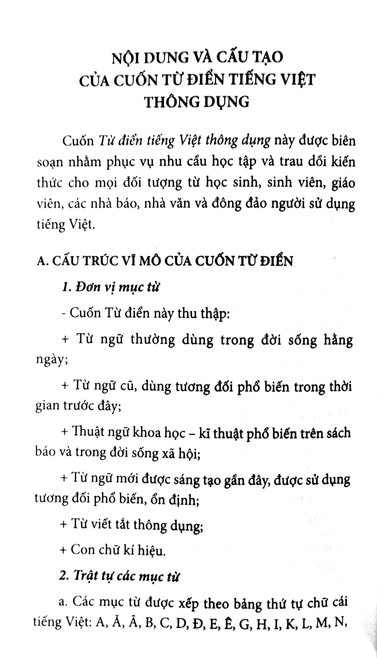 Từ Điển Tiếng Việt Thông Dụng - Khổ Nhỏ (Tái Bản)