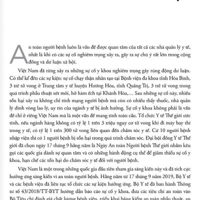 Quản Lý Nguy Cơ Lâm Sàng Và An Toàn Người Bệnh