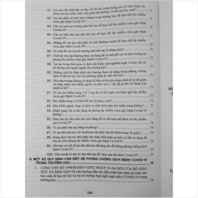 NHỮNG VẤN ĐỀ CẦN BIẾT VỀ Y TẾ HỌC ĐƯỜNG 100 CÂU HỎI - ĐÁP VỀ PHÒNG, CHỐNG DỊCH BỆNH TRUYỀN NHIỄM VÀ PHÒNG NGỪA TAI NẠN THƯƠNG TÍCH TRONG TRƯỜNG HỌC