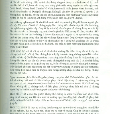 LỊCH SỬ Ô TÔ – Floyd Clymer - Mai Yên Thi dịch - Trường Phương Books - NXB Dân Trí