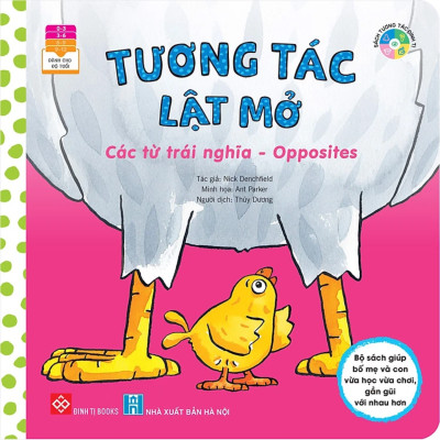Combo 4Q  Sách Song Ngữ Việt  Anh Tương Tác Lật Mở: Hình Dạng - Shapes + Các Từ Trái Nghĩa - Opposites + Số Đếm - Counting + Màu Sắc - Colours