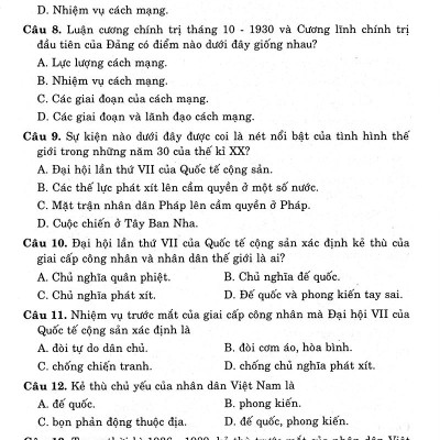 36 Bộ Đề Trắc Nghiệm Ôn Thi Trung Học Phổ Thông Quốc Gia 2019 - Khoa Học Xã Hội