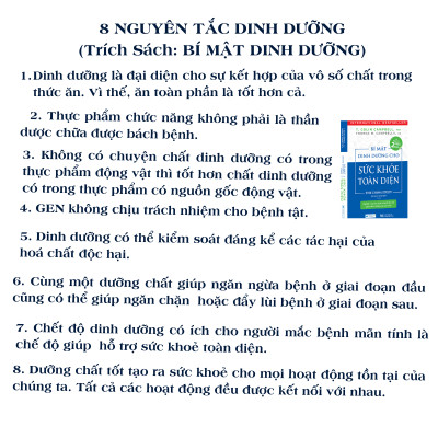 Liệu trình dinh dưỡng tối ưu (TB), tặng sách: Mặt trái của yêu thương