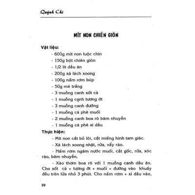 Sách - Các Món Ăn Chay - Việt Thư