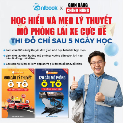 Bộ sách 600 Câu Lý Thuyết + 120 Câu Mô Phỏng Ô Tô, Ôn Thi Sát Hạch, Thi Đỗ Sau 5 Ngày, Cập Nhật Đề Chuẩn Bộ C.A 2025