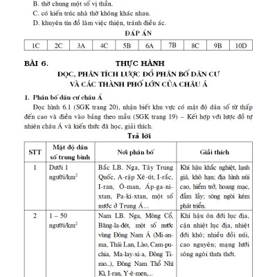 Giải Bài Tập Địa Lí 8 - KV