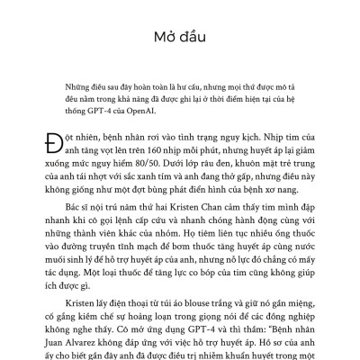 Sách - Cuộc Cách Mang AI Trong Y Học - GPT-4 Và Hơn Thế Nữa