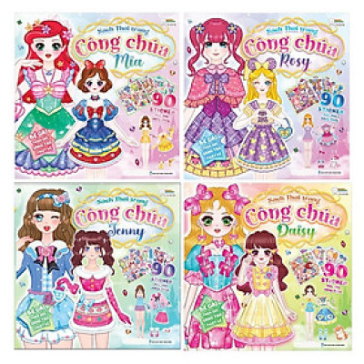 Combo Sách Thời Trang Công Chúa: Mia, Rosy, Jenny, Daisy (4 Cuốn) - Kèm Stickers