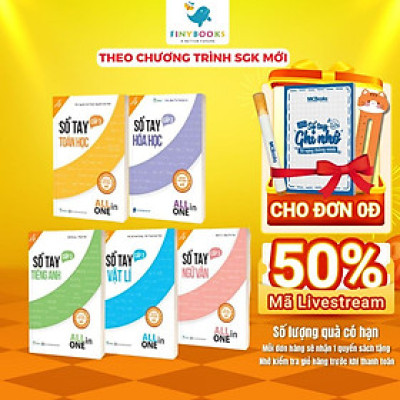 Sách - Combo Sổ Tay Các Môn THPT Toán - Lý - Hóa - Anh - Văn  All in one - TKBooks