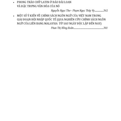 CHỮ QUỐC NGỮ, Quyển 2 - Những Đóng Góp Vào Văn Hóa Việt Nam