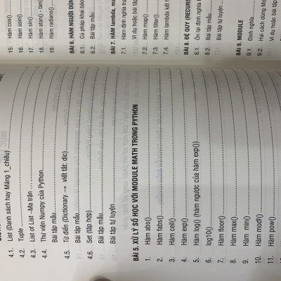 Bài tập lập trình cơ bản với ngôn ngữ PYTHON