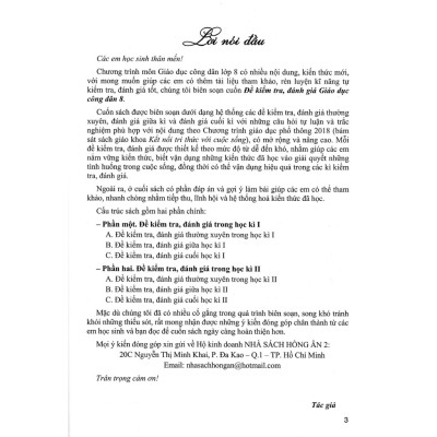Sách - Đề Kiểm Tra, Đánh Giá Giáo Dục Công Dân 8 (Dùng Kèm SGK Kết Nối Tri Thức Với Cuộc Sống) - HA