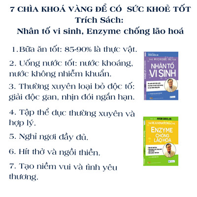 Combo sách dinh dưỡng hiện đại: Nhân tố vi sinh + Enzyme chống lão hoá (Tái bản)