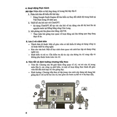 Sách - Ứng Dụng Trí Tuệ AI Trong Dạy Và Học Môn Địa Lí (Dành Giáo Viên Và Học Sinh - Dùng Cho Các Bộ SGK Hiện Hành) - HA