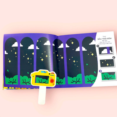 Sách - Úm Ba La! Máy ảnh mở ra! RÈN TRÍ NÃO - LUYỆN TẠP TRUNG - Nhanh mắt - Sách tương tác - Dành cho trẻ 3+