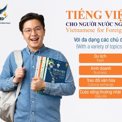 Bộ Sách Tiếng Việt cho người nước ngoài 3 cấp độ Sơ cấp tái bản - Trung cấp (Kèm CD) và Nâng cao (Kèm QR chứa file nghe)