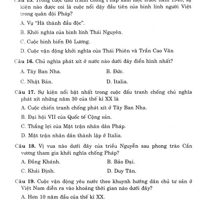 Luyện Thi Trung Học Phổ Thông Quốc Gia 2019 - Khoa Học Xã Hội