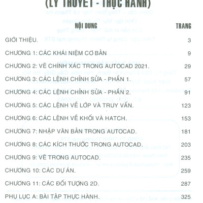 GIÁO TRÌNH AUTOCAD - PHẦN CƠ BẢN (Lý Thuyết - Thực hành) (Dùng cho các phiên bản Autocad 2023, 2022, 2021) (Tái bản lần 1)