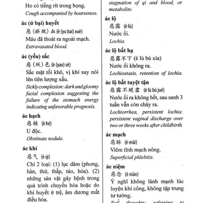 Từ Điển Đông Y (Hán - Việt - Anh)