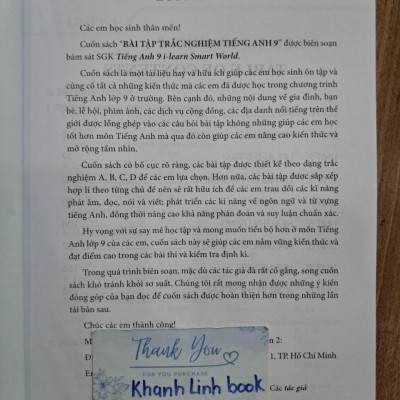 Sách - Bài Tập Trắc Nghiệm Tiếng Anh 9 - Có Đáp Án (Bám Sát SGK Cánh Diều)