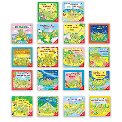 Sách Ehon Nhật Bản 10 Chú ếch Tái Bản 2020 Trọn bộ 18 cuốn: 10 chú ếch, 10 chú ếch,1 người bạn mới, Đi tới núi Mõ, Lễ hội mùa hè, Trú đông, Cùng nhau đón tết, Cuộc thi hát hay, Mùa xuân đến rồi, Ngày hội thể thao, Lễ hội sao vui vẻ , Tới núi Rào Rào, Cùng tới biển chơi, Món quà đặc biệt, Đi Picnic, Mở cửa bể bơi, Lần đầu đi cắm trại, Cùng nhau ngắm trăng, Lễ hội mùa Thu