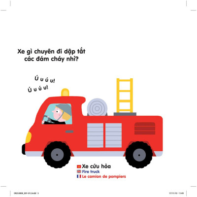 Sách Chuyển Động Thông Minh Đa Ngữ Việt - Anh - Pháp: Phương Tiện Giao Thông - Vehicles - Les Véhicules