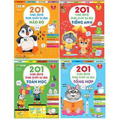 Sách 201 HOẠT ĐỘNG PHÁT TRIỂN TƯ DUY (Bộ 4 cuốn)