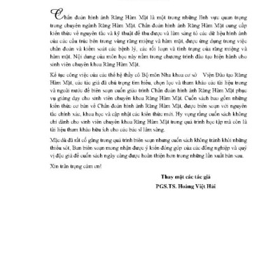 Chẩn đoán hình ảnh Răng Hàm Mặt (Sách dùng cho sinh viên Răng hàm mặt)