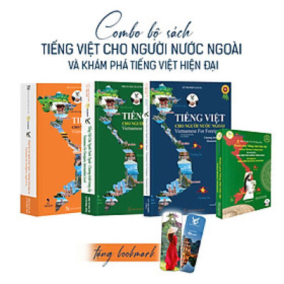 Bộ Sách Tiếng Việt cho người nước ngoài 3 cấp độ Sơ cấp tái bản -Trung cấp - Nâng cao và Khám phá tiếng Việt hiện đại