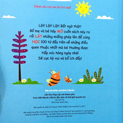 Sách Tương Tác - Lift - The - Flap – Lật Mở Khám Phá - First 100 Word - 100 Từ Đầu Tiên Về Thế Giới Quanh Em