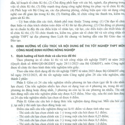 Ôn Luyện Trắc Nghiệm Thi Tốt Nghiệp Trung Học Phổ Thông (năm 2025) Môn Công Nghệ (Định Hướng Nông Nghiệp)