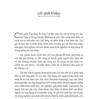 Sách - Ứng Dụng AI Trong Y Tế - Học Máy, Học Sâu Và Tương Lai Y Học