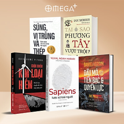 Combo Cuộc Chiến Kim Loại Hiếm - Mặt Tối Của Chuyển Đổi Số Và Năng Lượng Sạch + Sapiens Lược Sử Loài Người + Súng Vi Trùng và Thép + Tại Sao Phương Tây Vượt Trội + Dầu Mỏ, Tiền Bạc Và Quyền Lực