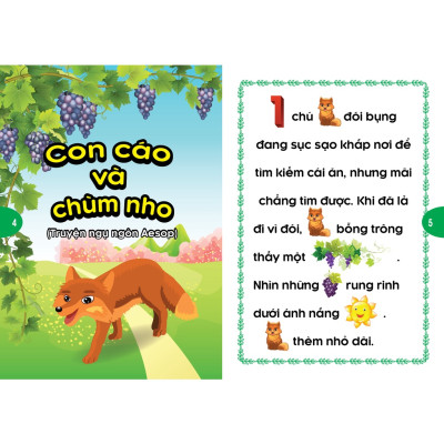 Combo 2 Quyển Phát Triển Tư Duy Và Ngôn Ngữ Cho Bé - Truyện Đọc Bằng Hình Ảnh - Truyện Ngụ Ngôn Thế giới đặc sắc - (VT)