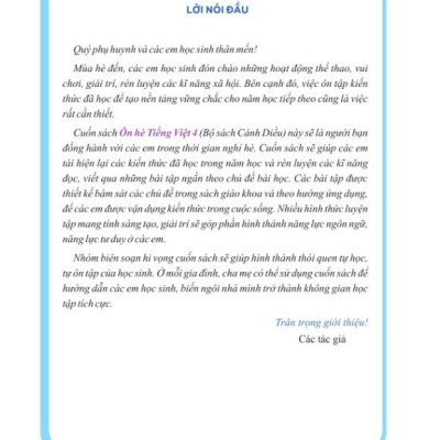 Sách - Ôn Hè Tiếng Việt 4 (Biên soạn theo chương trình GDPT mới ) - Cánh Diều