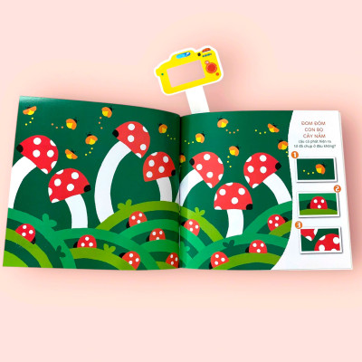 Sách - Úm Ba La! Máy ảnh mở ra! RÈN TRÍ NÃO - LUYỆN TẠP TRUNG - Nhanh mắt - Sách tương tác - Dành cho trẻ 3+