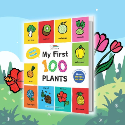 Sách - My First 100 Plants + 100 Alphabet - 100 Words - Combo 3 Cuốn - Little Rainbow - Megabook