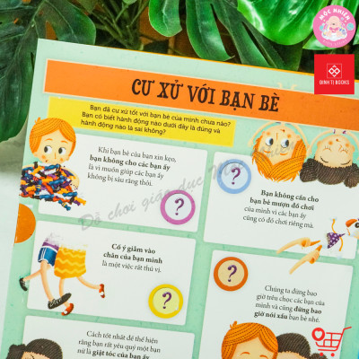 Sách tương tác - Rèn luyện kỹ năng đầu đời cho trẻ - 30 câu trắc nghiệm cho trẻ từ 4 tuổi - Đinh Tị Books