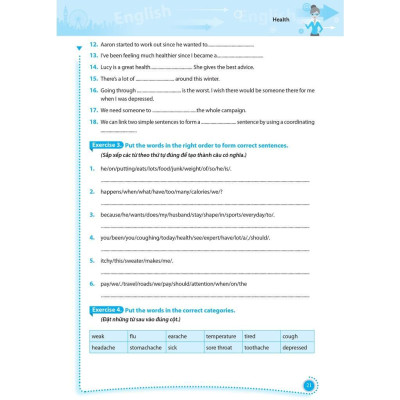 Sách - Bài Tập Bổ Trợ Toàn Diện Từ Vựng Tiếng Anh - Lớp 7 - Megabook