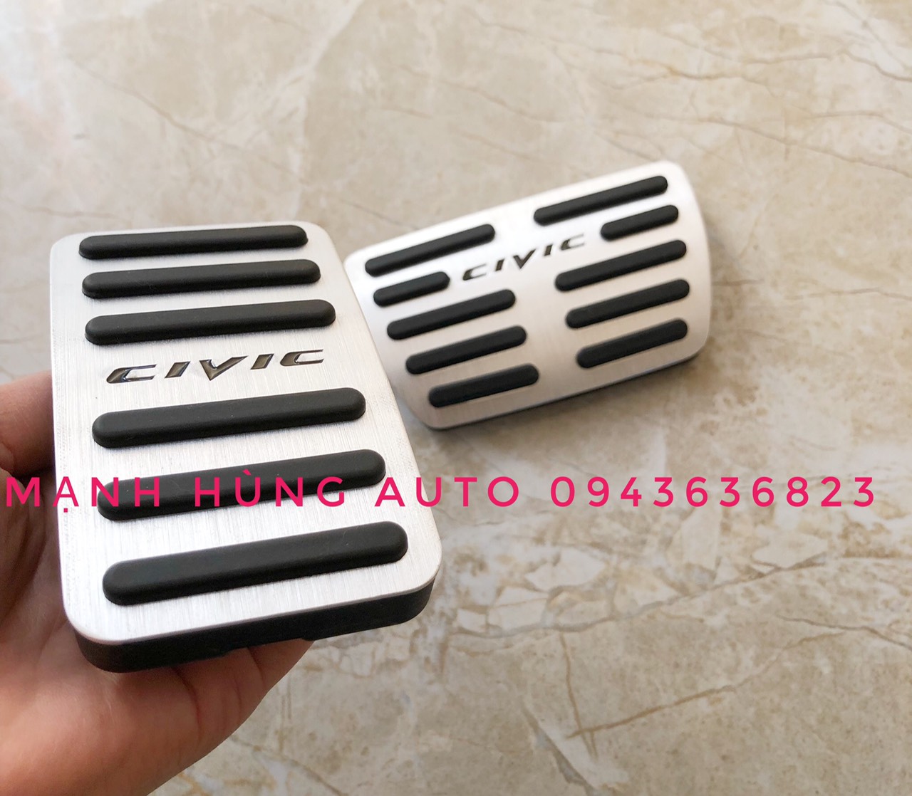 Bộ ốp bọc chân ga, chân phanh cho xe Honda Civic 2016-2021