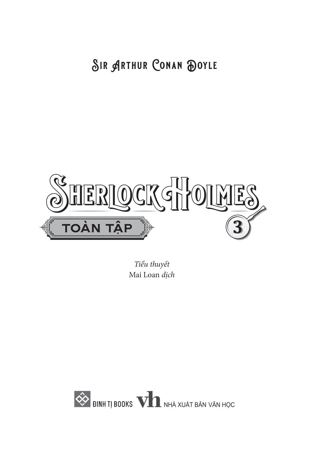 Sherlock Holmes Toàn Tập - Tập 3