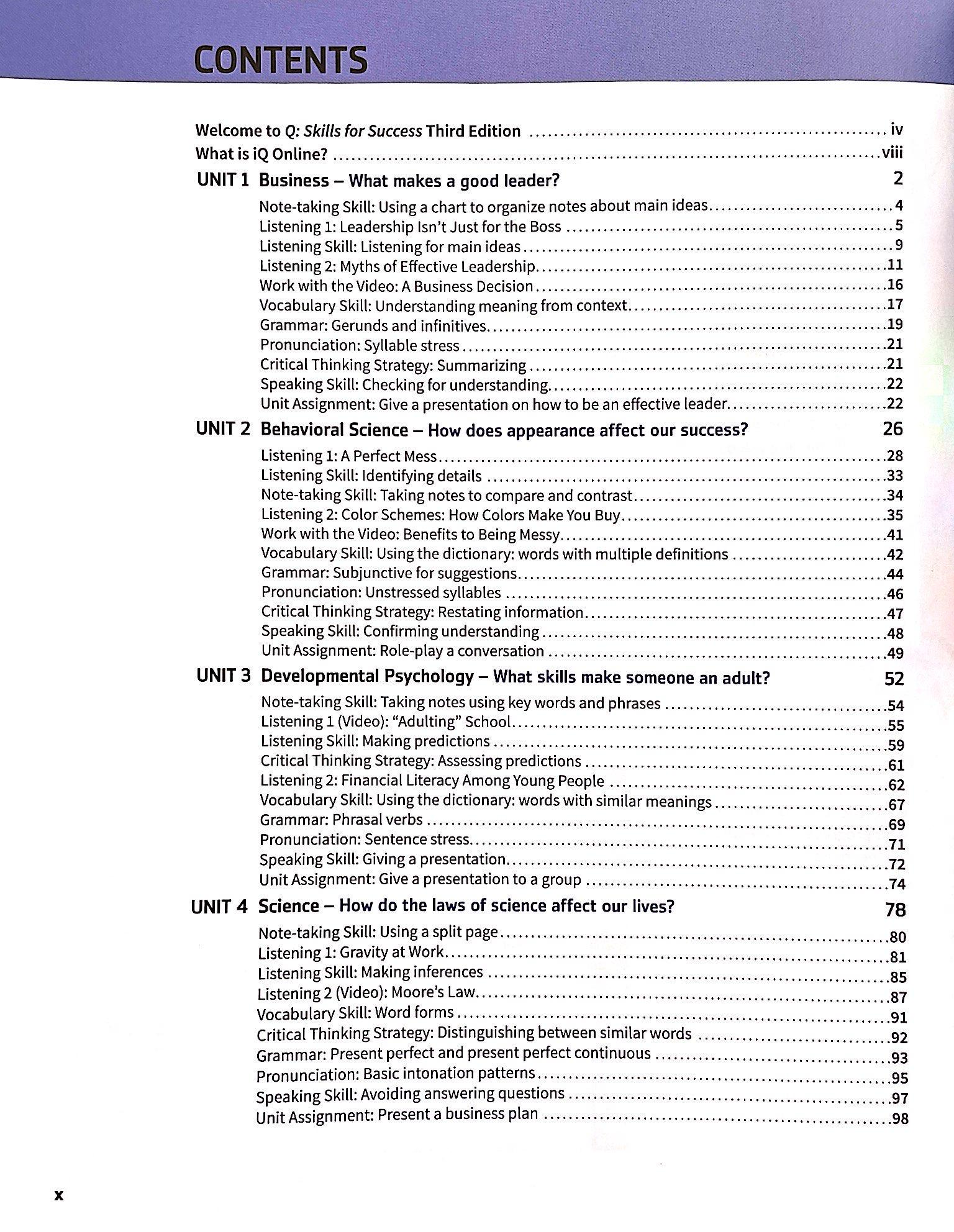 Q: Skills For Success: Level 4: Listening And Speaking Student Book With iQ Online Practice - 3rd Edition