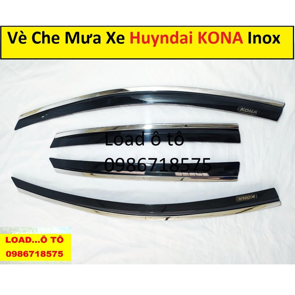 Vè Che Mưa Xe Huyndai Kona 2022-2018 Mẫu Chỉ Mạ Crom cao Cấp