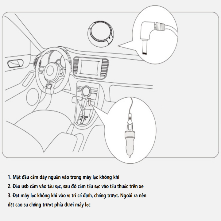 Máy khử mùi, lọc không khí Hyundai trong ô tô HY-12