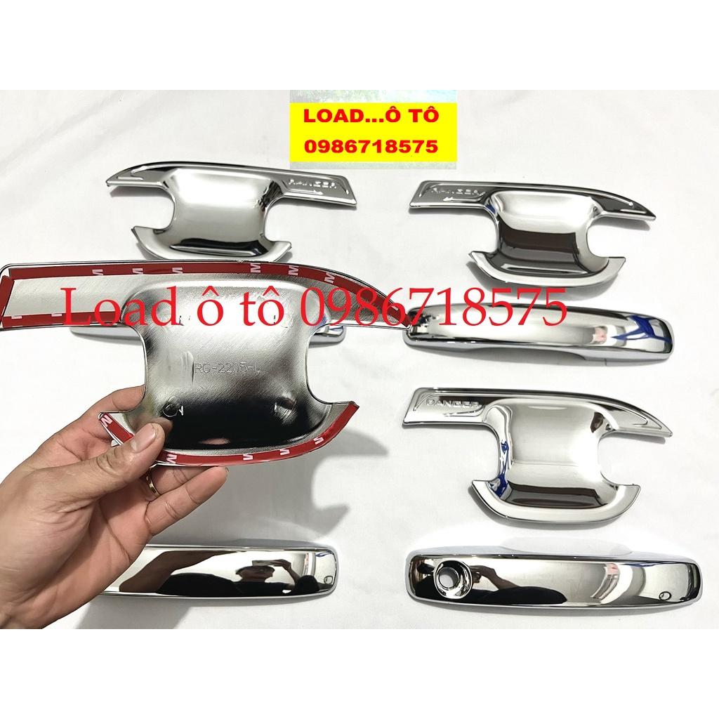 Ốp Tay Nắm, Hõm Cửa Mạ Crom Xe Ford Ranger 2023-2022 Mẫu Mới Nhựa ABS Mạ Crom Sáng Bóng