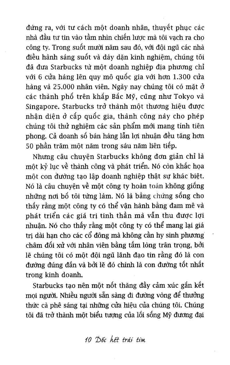 Dốc Hết Trái Tim - Cách Starbucks Xây Dựng Công Ty Bằng Từng Tách Cà Phê (Tái Bản 2018)